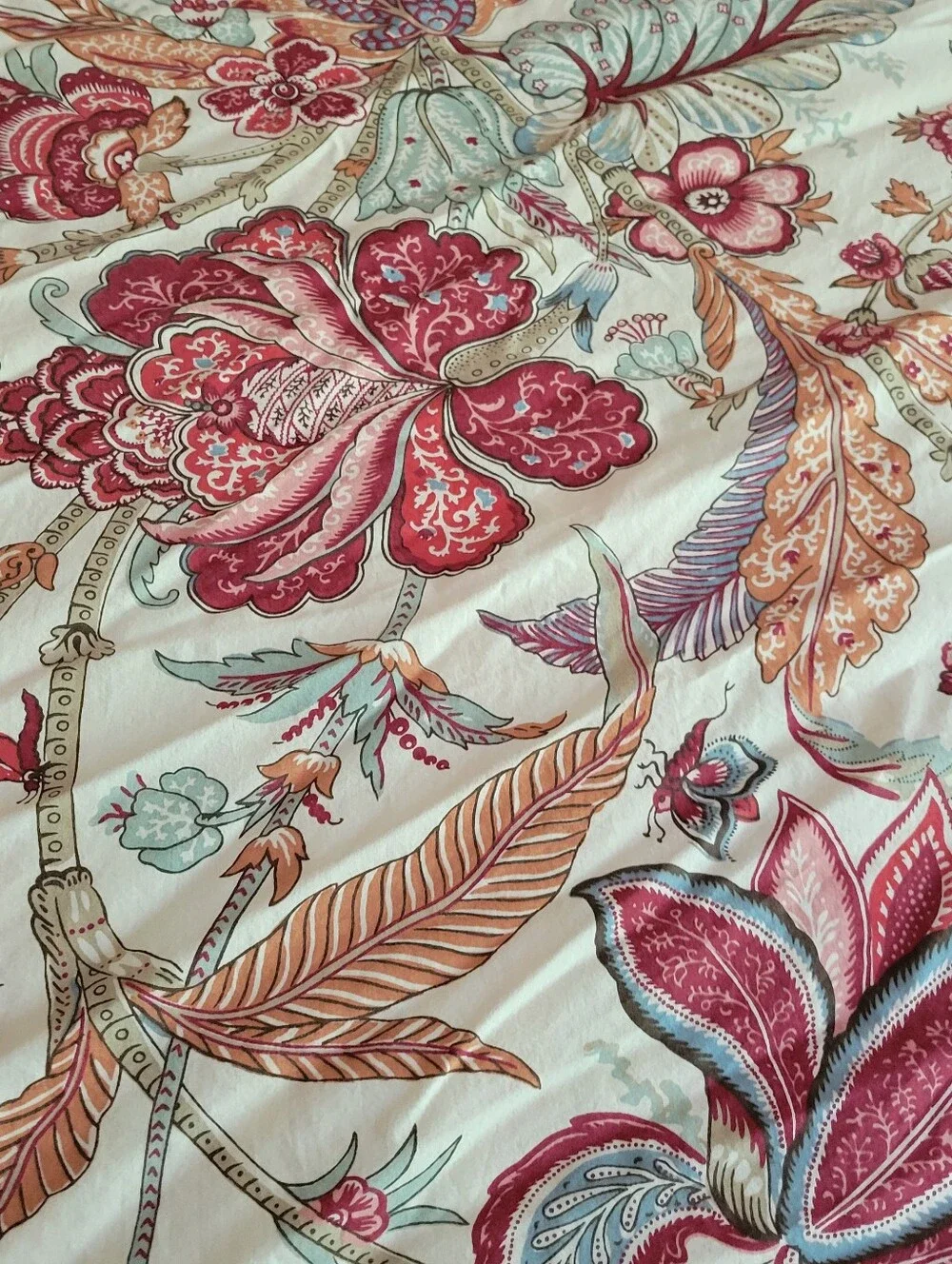 Pottery Barn Caesarea Israel Cotton Paisley Duvet Cover Sham Full Queen 3pc Set
